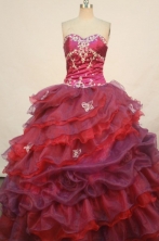 Beautiful Ball Gown SweetheartFloor-length Quinceanera Dresses Appliques with Beading Style FA-Z-024