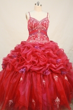 Beautiful Ball gown StrapsFloor-length Organza Quinceanera Dresses Appliques with Beading Style FA-Y-0090