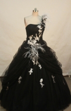 Gorgeous Ball gown One shoulder neck Floor-length Quinceanera Dresses Style FA-W-262