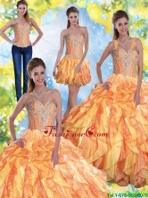 Luxurious 2015 Summer Quinceanera Dresses with Beading and Ruffles in Multi Color SJQDDT60001FOR