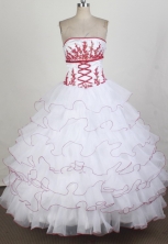 Luxurious Ball gown Strapless Chapel Train Quinceanera Dresses Style FA-W-r27