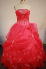 Perfect Ball Gown Strapless Floor-length Quinceanera Dresses Embroidery with Beading Style FA-Z-0207