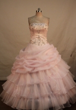 Perfect Ball gown Strapless Floor-length Quinceanera Dresses Style FA-W-280