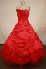 Popular Ball Gown Sweetheart Floor-length Quinceanera Dresses Appliques Style FA-Z-0278