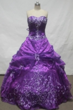 Pretty Ball Gown Sweetheart Floor-length Quinceanera Dresses Appliques Style FA-Z-0218