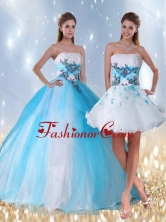 Pretty Multi Color Quinceanera Dress with Appliques and Beading TXFD09030137TZFOR