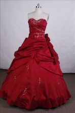 Simple Ball gown Sweetheart-neck Floor-length Quinceanera Dresses Style FA-C-052