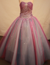 Special ball gown sweetheart-neck floor-length taffeta beading quinceanera dresses FA-X-079