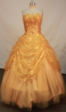 Sweet Ball gown Sweetheart Floor-length Quinceanera Dresses Sequins Style FA-Y-0074