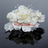 2014 Cute Lace Rhinestone Pearl White Fascinators ACCHP046FOR