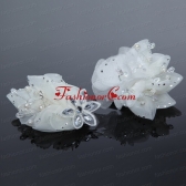 2014 White Rhinestone and Pearl Wedding Hair Flowers ACCHP053FOR