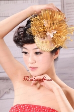 Dream Princess Sweet Gold Tulle Bride Headdress XTH027FOR