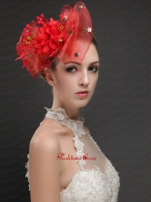 Exquisite Red Bowknot Shaped Fascinators With Appliques UNION29T029FOR