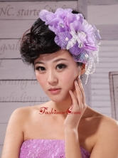 Lace and Little Hand Made Flowers For Bridal Fascinator  Headpiece XTH032FOR