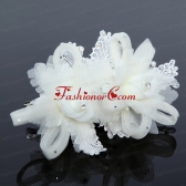 Luxurious Blue Lace Hair Flower with Imitation Pearls ACCHP031FOR