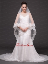 Lace Appliques Tulle Graceful Wedding Veil RR091407FOR