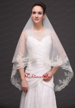 Lace Tulle Discount Bridal Veils For Wedding HM8802FOR