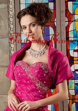 Gorgeous Short Sleeves and Open Front Quinceanera Jacket in Hot Pink ACCJA131FOR