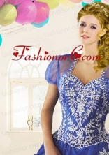 The Brand New Style Tulle Beading Quinceanera Jacket in Blue ACCJA109FOR