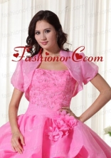 The Most Popular Open Front Quinceanera Jacket in Rose Pink For 2014 ACCJA048FOR