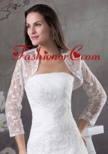 White Long Sleeves  Jacket With Lace ACCJA060FOR