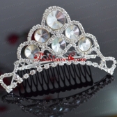 Custom Made Tiara With Beaded Decorate FAVHP111602FOR