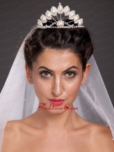 Exclusive Tiara With Beading and Pearl  Decorate JDZH0105FOR