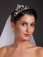 Popular Triangle Alloy Tiara With Beading Decorate JDZH0120FOR