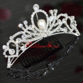 The Most Popular Tiara With Rhinestone And Imitation Pearl FAVHP1116015FOR