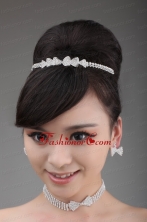 Alloy With Rhinestone Bowknot Jewelry Set Including Necklace Crown And Earrings ACCJSET013FOR