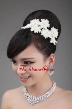 Alloy and Rhinestone Necklace and Pearl Head Flower ACCJSET032FOR