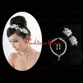 Dignified Necklace and Earings Jewelry Set Including Hairpins ACCJSET202FOR