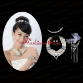 Elegant Alloy With Pearl Rhinestone Womens Jewelry Sets ACCJSET161FOR