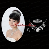 Elegant Alloy With Rhinestone Crystal Ladies Jewelry Sets ACCJSET154FOR