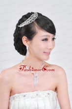 Elegant Alloy With Rhinestone Ladies Necklace and Headpiece ACCJSET086FOR