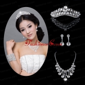 Exquisite Alloy With Rhinestone Pearl Ladies Jewelry Sets ACCJSET139FOR