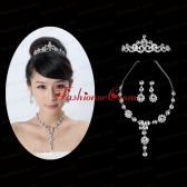 Fashionable Rhinestone Ladies Necklace and Tiara Jewelry Set ACCJSET170FOR