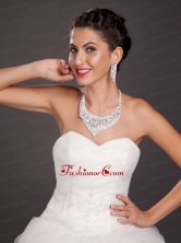 Gorgeous Alloy Crystal Bridal Jewelry Set Including Necklace With Earrings JDZH084FOR
