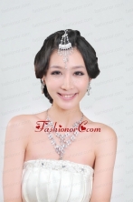 Gorgeous Rhinestone Wedding Jewelry Set Including Necklace And Headpiece ACCJSET076FOR