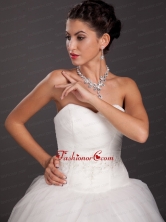 Gorgeous Rhinestone and Imitation Pearl Bridal Jewelry Set Including Necklace With Earrings JDZH071FOR