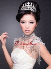 High Quality Alloy With Crystal Ladies Tiara and Necklace ACCJSET144FOR
