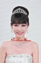 Magnificent Alloy With Rhinestone Ladies Necklace and Tiara ACCJSET084FOR