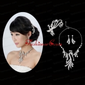 Round shaped Rotary Crystal Jewelry Set Including Necklace And Headpiece ACCJSET176FOR