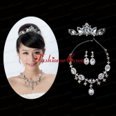 Shimmering Ladies Necklace and Tiara Jewelry Set ACCJSET169FOR