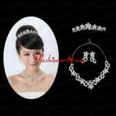 Spring Flowers Alloy Rhinestones Ladies Jewelry Sets ACCJSET155FOR
