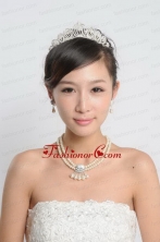 White Imitation Pearl Jewelry Sets Including Necelace and Earings ACCJSET233FOR