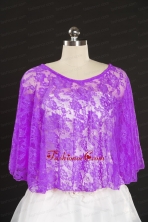 Beautiful Beading Lace Hot Sale Wraps in Fuchsia JSA005-17FOR