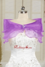 Open Front Organza Beautiful Shawls with Beading JSA001-26FOR