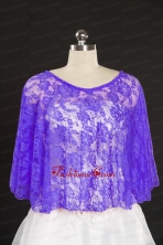 Purple Beading Lace Hot Sale Wraps for 2014 JSA005-20FOR