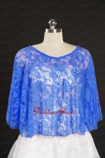 Royal Blue Lace Hot Sale 2014 Wraps with Beading JSA005-10FOR